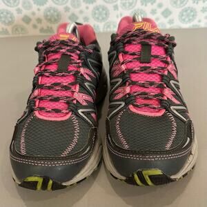 FILA Womens 6.5 Headway Sneakers Shoes Gray Pink Mesh Leather 5SH40136-263